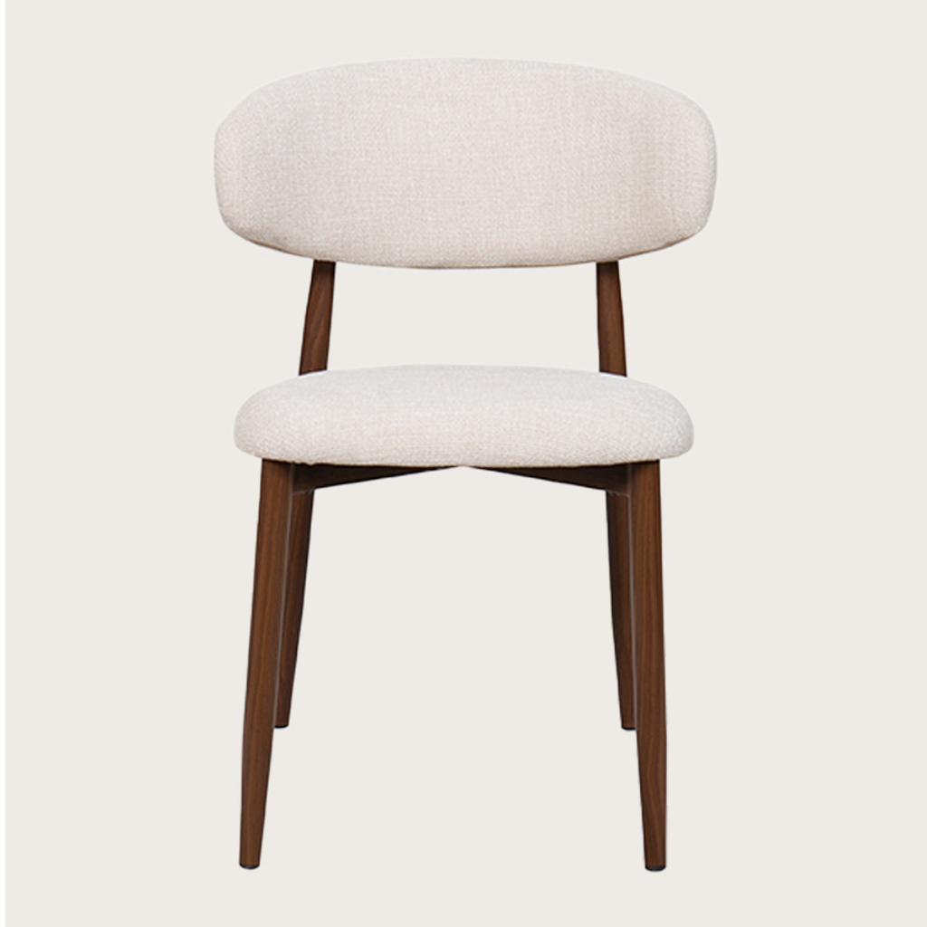 Apax – Moderne Spisestol i Vevd Tekstil med Sorte Stålben