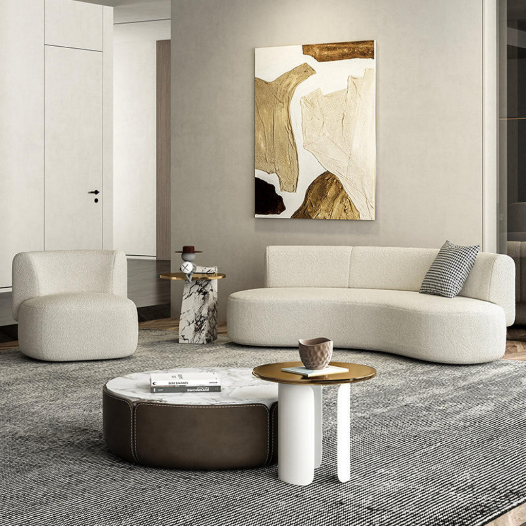 Lunarro – Curve Lounge Buet sofa i bouclé