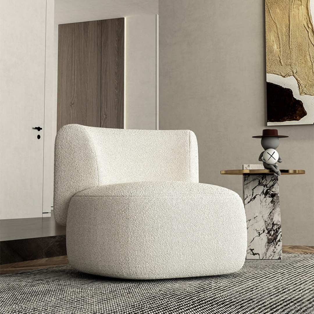 Lunarro – Curve Lounge Buet sofa i bouclé