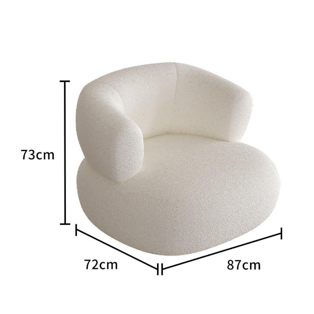 Aurran – Skulpturell Sofagruppe i Hvit Bouclé